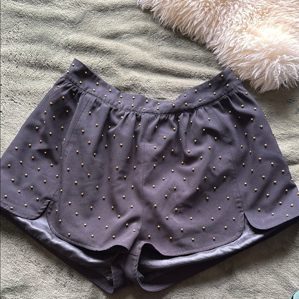 Studded black Women's Shorts